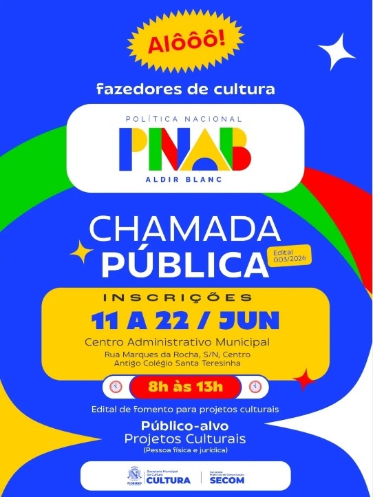 Prefeitura de Floriano lança edital da Lei Aldir Blanc para fortalecer a cultura local