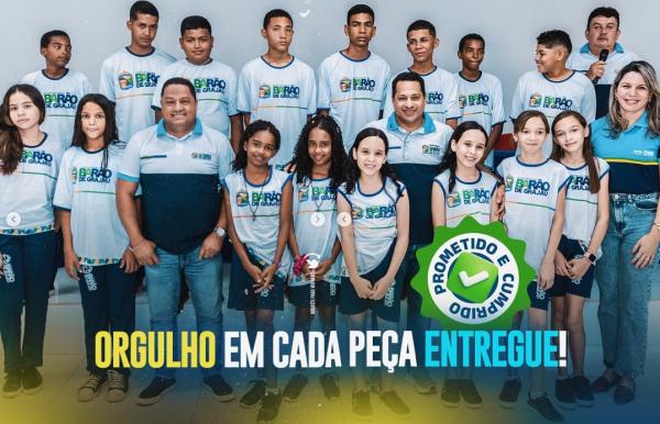 Prefeitura de Barão de Grajaú entrega mais de 12 mil peças de uniformes escolares para alunos