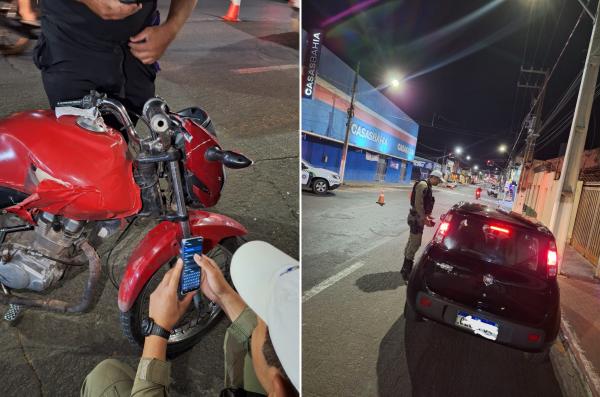 3º BPM realiza blitz de trânsito na Avenida Getúlio Vargas e intensifica ações de segurança viária em Floriano.(Imagem:Divulgação/PM)