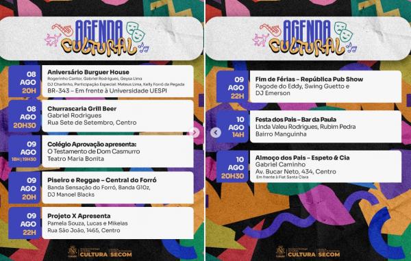 Agenda Cultural: Fim de semana em Floriano ter&aacute; teatro, pagode, piseiro, forr&oacute; e reggae.(Imagem:Reprodu&ccedil;&atilde;o/Instagram)