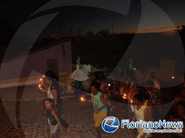 Prociss&atilde;o encerrou festejos de S&atilde;o Jo&atilde;o Batista no bairro Taboca.(Imagem:FlorianoNews)