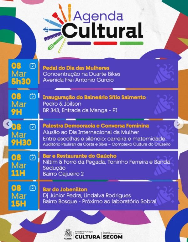 Final de semana tem programação cultural movimentada em Floriano(Imagem:Reprodução/Instagram)