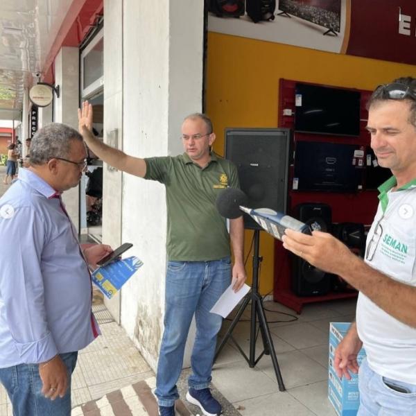 Secretaria de Meio Ambiente realiza ação de conscientização contra poluição sonora em Floriano