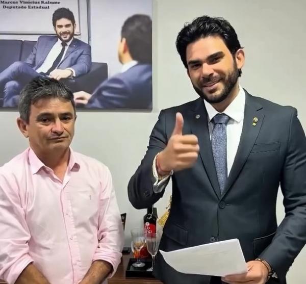 Dep. Marcus Vinícius recebe ver. Edvaldo e apoia solicitação para construção de praça em Floriano