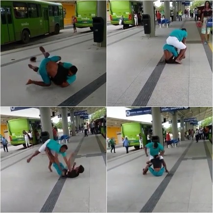 Em terminal de ônibus no PI, homens brigam por causa de espirro