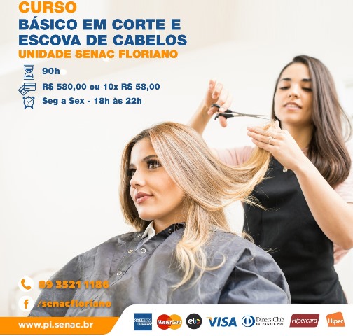 Senac Floriano realiza curso básico em corte e escova de cabelos