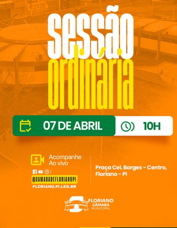 Câmara Municipal de Floriano realiza Sessão Ordinária nesta terça-feira (07)