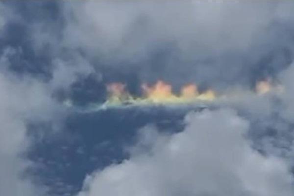 "Arco-íris de fogo" é visto no céu de Picos, no Sul do Piauí