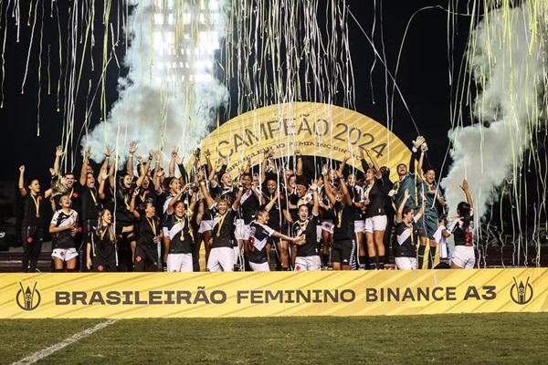 Vasco &eacute; campe&atilde;o do Brasileir&atilde;o Feminino S&eacute;rie A3.(Imagem:Dikran Sahagian/Vasco)