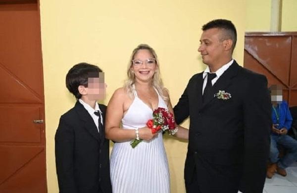 V&iacute;tima de feminic&iacute;dio, suposto autor do crime e filho do casal de 13 anos.(Imagem:Divulga&ccedil;&atilde;o)