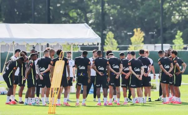 Brasil treina no Columbia Park Training Facility, em New Jersey, nos Estados Unidos. (Imagem:Reuters/Caean Couto/Proibida reprodu&ccedil;&atilde;o)