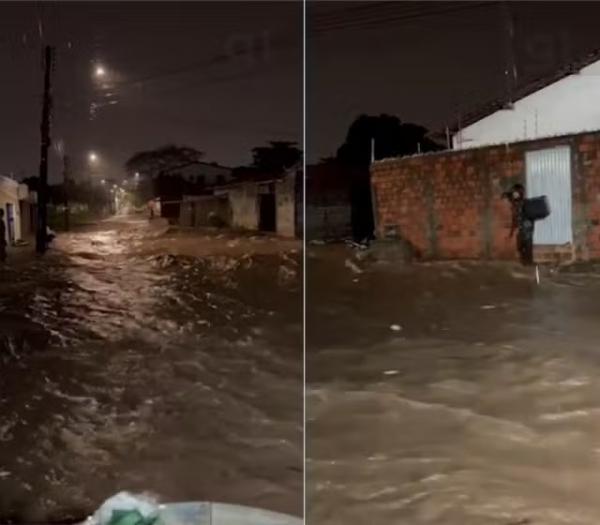 Chuva em Teresina alaga ruas, danifica semáforos e 192 do Samu fica indisponível