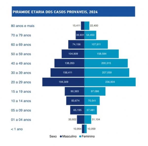 Casos por faixa et&aacute;ria(Imagem:Sesapi)