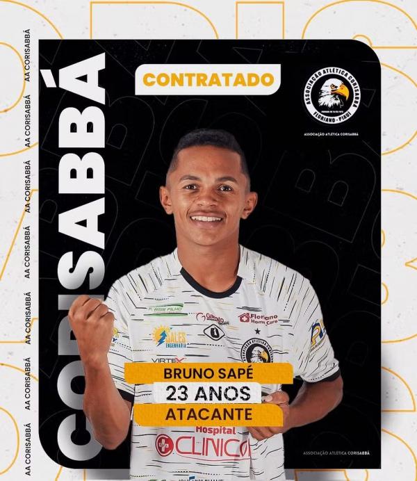 Bruno Sap&eacute;, atacante anunciado pelo Corisabb&aacute;.(Imagem:Divulga&ccedil;&atilde;o)