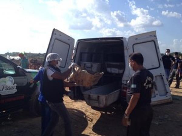 Corpo foi encontrado no aterro sanit&aacute;rio de Teresina(Imagem:Ellyo Teixeira/G1)