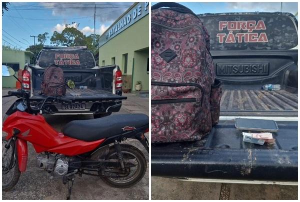 Pol&iacute;cia Militar recupera motocicleta e pertences de v&iacute;tima de assalto em Floriano.(Imagem:Reprodu&ccedil;&atilde;o/Instagram)