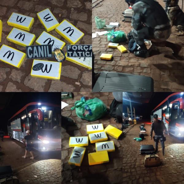 Polícia apreende 9 kg de cocaína com homem dentro de ônibus no PI