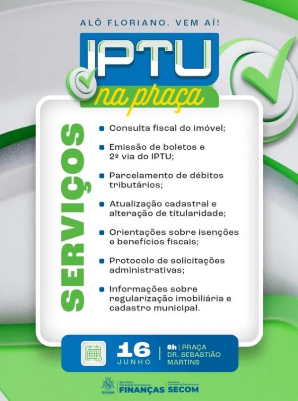 Prefeitura de Floriano realiza ação "IPTU na Praça" para facilitar atendimento aos contribuintes