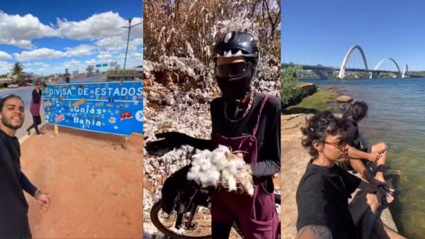 Casal do interior do Piauí percorre 1,7 mil km de bicicleta rumo ao