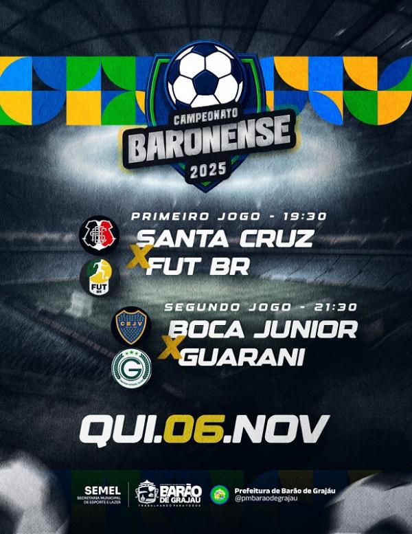 Campeonato Baronense 2025 tem sequência nesta quinta-feira com dois grandes confrontos