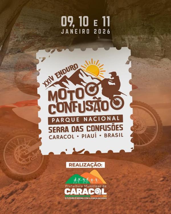 Enduro de motos movimenta turismo esportivo no Parque Nacional Serra das Confusões, em Caracol