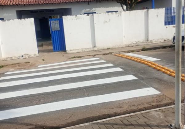 Superintendência de Trânsito de Floriano sinaliza principais vias da cidade.(Imagem:Secom)