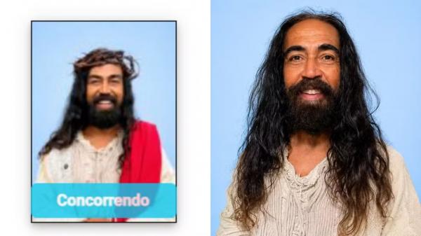 Candidato caracterizado de Jesus tem nova foto de registro após notificação do TRE no Piauí