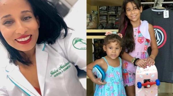 J&eacute;ssica e as filhas(Imagem:Reprodu&ccedil;&atilde;o)