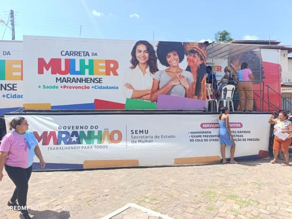 Bar&atilde;o de Graja&uacute; realiza grande a&ccedil;&atilde;o de sa&uacute;de voltada &agrave;s mulheres com a Carreta da Mulher Maranhense(Imagem:FlorianoNews)