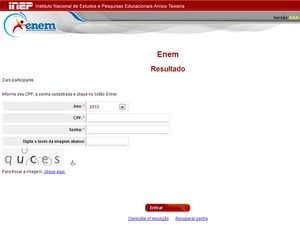 MEC divulga as notas do Enem 2013
