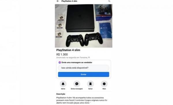Jovem denuncia falso anúncio de venda de videogame na internet no Piauí