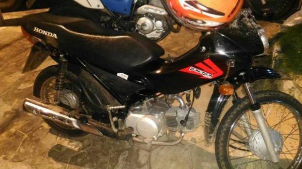 Moto recuperada pela PM.(Imagem:Divulgação/PM)