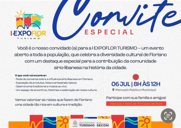 I EXPOFLOR TURISMO celebra a diversidade cultural de Floriano e homenageia comunidade sírio-libanesa