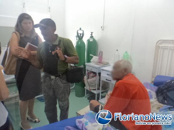 Servi&ccedil;o Social investiga abandono de idoso em hospital de Floriano.(Imagem:FlorianoNews)