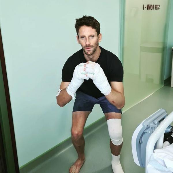 Em meio às chamas, Grosjean pensou em Niki Lauda e lutou para sair do carro pelos filhos