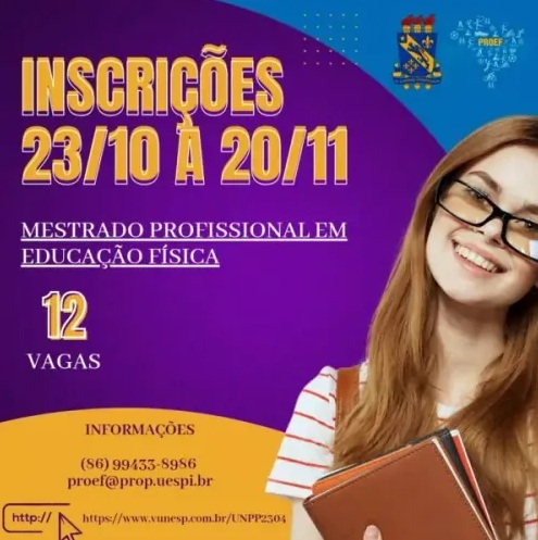 Uespi: abertas inscrições para o Programa de Mestrado Profissional em Educação Física