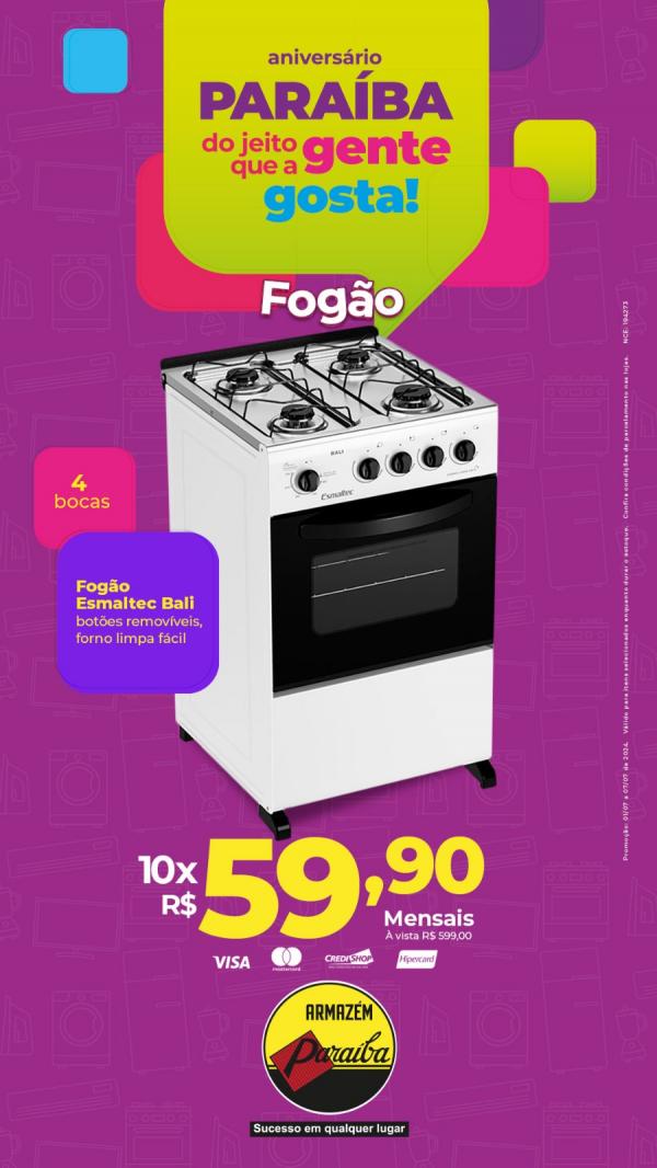 Celebre o anivers&aacute;rio Para&iacute;ba com ofertas e pre&ccedil;os baixos na loja de Floriano(Imagem:Divulga&ccedil;&atilde;o)