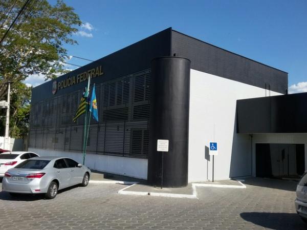 Departamento da Pol&iacute;cia Federal em Teresina.(Imagem:Ellyo Teixeira/G1)