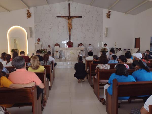 Inaugurada em Floriano, a Igreja Nossa Senhora Rosa M&iacute;stica(Imagem:FlorianoNews)