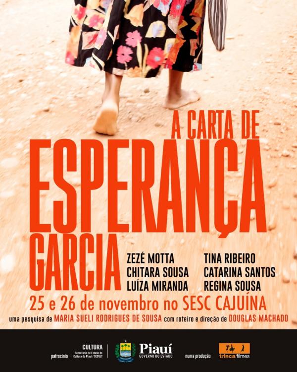 Sesc Cajuína exibe documentário "A Carta de Esperança Garcia"