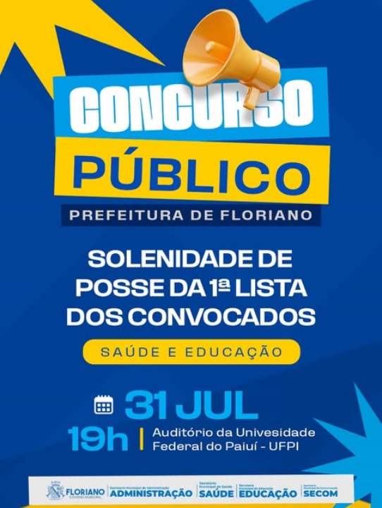 Prefeitura de Floriano realiza posse da primeira lista de convocados do concurso público nesta sexta