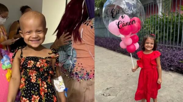 Menina de quatro anos vence câncer raro após três transplantes