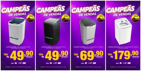Campeãs de vendas: Lavadoras com descontos irresistíveis no Armazém Paraíba de Floriano