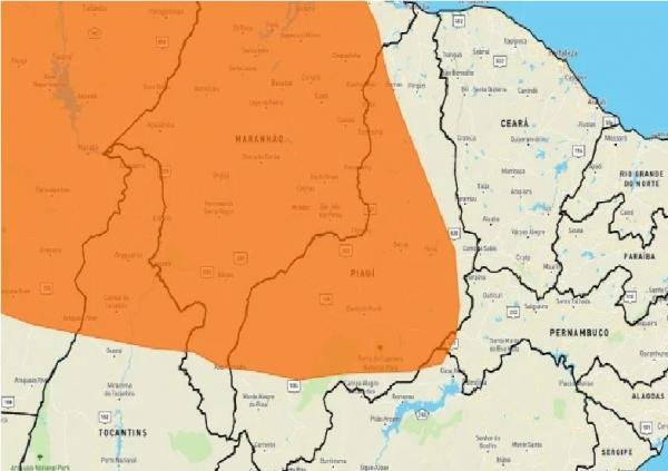 Frente fria mantém corredor de umidade e INMET renova alerta de chuva no PI