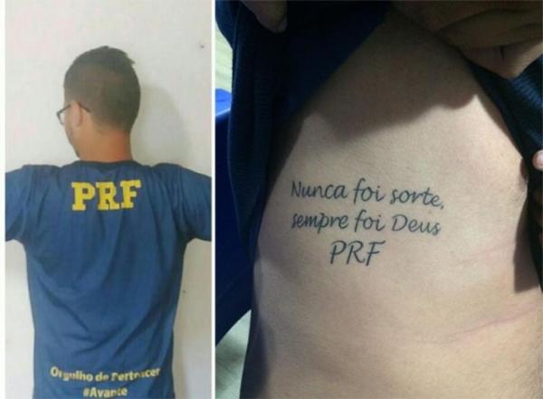 Homem com tatuagem da PRF é preso ao se passar por policial
