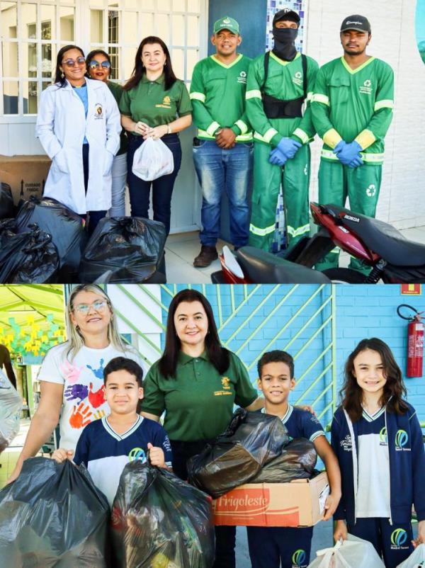 Arrecadação de mais de uma tonelada de materiais recicláveis marca abertura da Semana do Meio Ambiente de Floriano(Imagem:Secom)