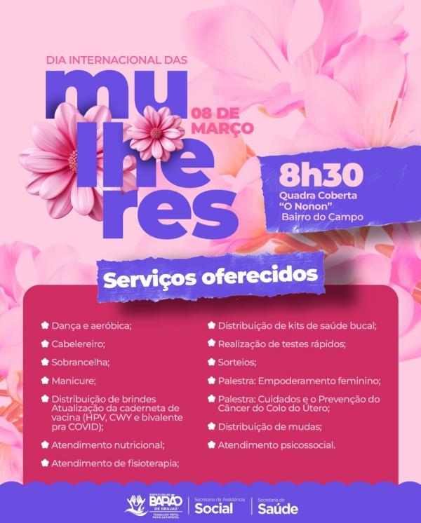 Barão de Grajaú tem programação especial em comemoração ao Dia Internacional da Mulher
