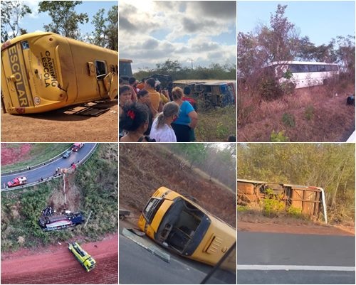 Em menos de um mês, cinco acidentes de ônibus com piauienses foram registrados; veja cuidados