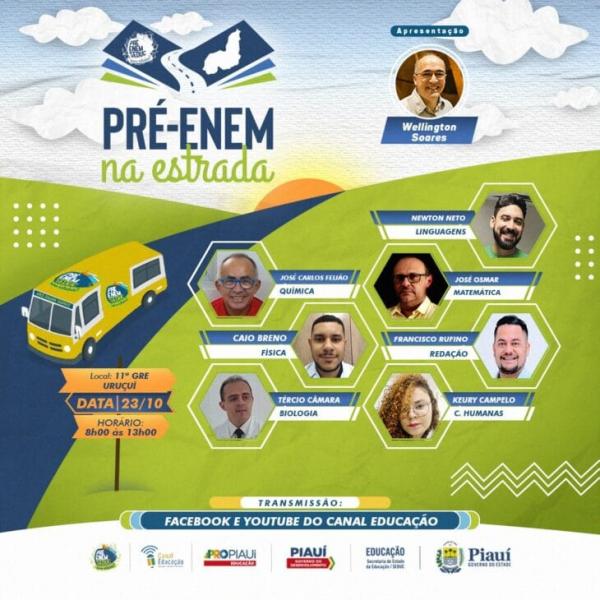 "Pré-Enem na Estrada" chega a Uruçuí e Floriano neste fim de semana
