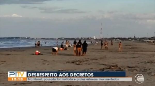 Praias registram aglomerações e pousada é multada em R$ 15 mil no Litoral do Piauí